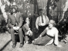 Thomas, Kevin, Tom and Alice Tobin in the backyard at Kent St c.1922